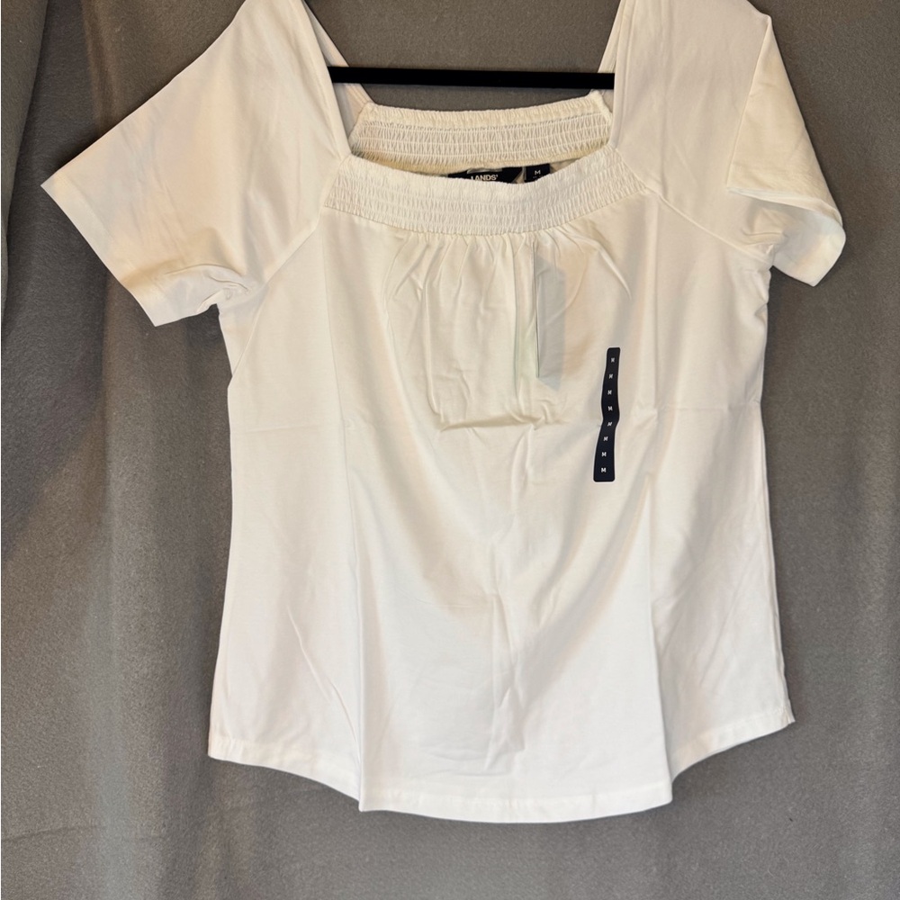 White Women's Top by Lands End.  NWT